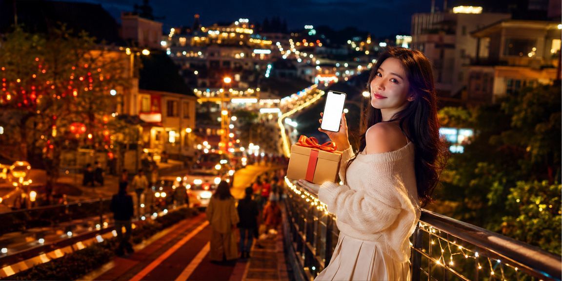 Nhóm bạn Đà Lạt cùng nhau xem eSports và đặt kèo trên điện thoại tại lễ hội